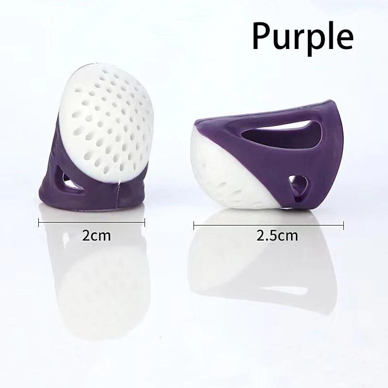 2/4pcs Silicone Thimbles Anti-stick Finger Cover Household Sewing Finger Protector Multifunctional Fingertips Crafts Sewing Tool