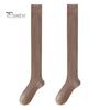 1 Pair Women Winter Socks Tihick Plush Over Knee Socks Anti-slip Solid Color Warm Thickened Stockings Warmth Socks for Various Occasions