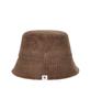 Bajal Wide Corduroy Label Bucket Hat Brown