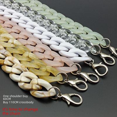 "Retro Acrylic Resin Chain Crossbody Bag Strap"