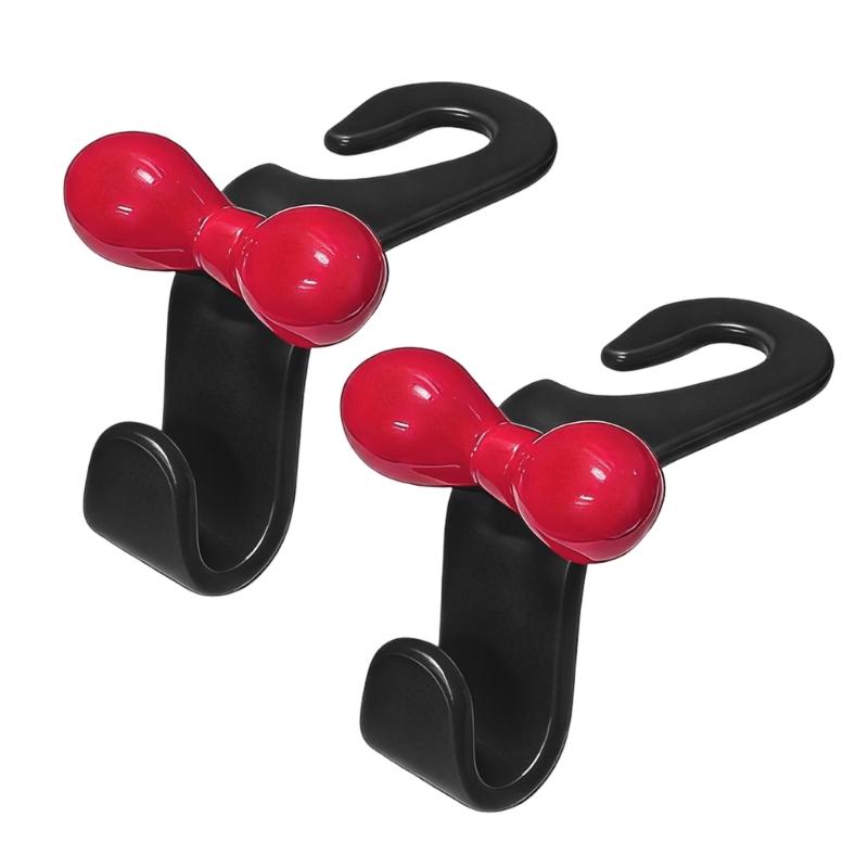 

Pack of 2 Bowknot Decorative Hanger Hook for Car Seat Back Strong 20kg Bearing Simple Mount for Rear Storage Accessories