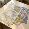 Photography Background Props Square Lace Placemat for Dining Table, Embroidered Mesh Heat Resistant Table Delicate Runners Mat, Retro Floral