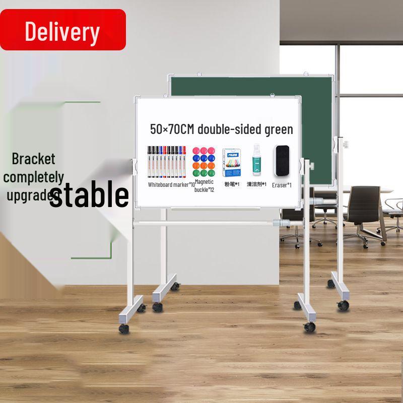 Double-Sided Magnetic Mobile Whiteboard Stand for Home & Office Teaching and Training