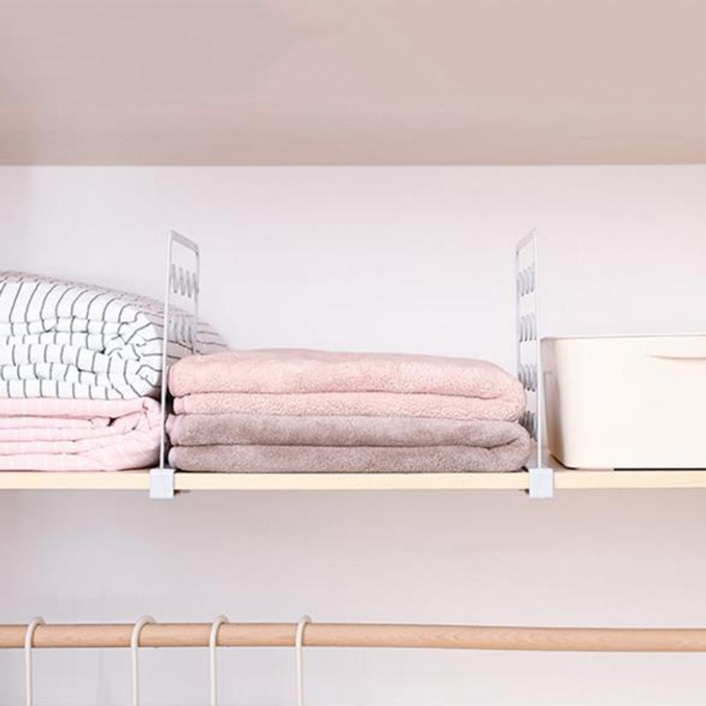 Closets Shelf Dividers Organizer Adjustable Wardrobe Partition Kitchen Cabinets Closet Clothes Divider Organizer