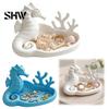 Seahorse Shaped Organizer Coral Jewelry Tray, 3D Printed Ocean Themed Ring Earring Decor Holder, Decorative Trinket Dish for Vanity Table Desktop