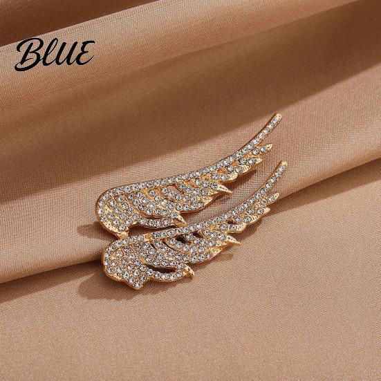 Hat Pin Brooch Women Alloy Pin Wings Shape Lapel Badge