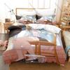 Cool Loving Yamada at Lv999 Anime Bedding Set 1 Duvet Cover + 2 Pillowcases Akane Akito Gamer Romance Bedroom Decor