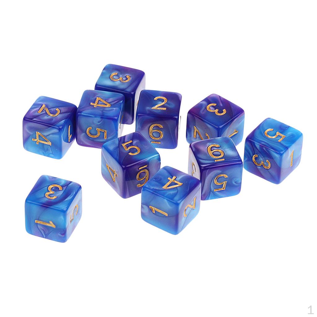 

6-сторонний многогранник D6 для РПГ Blue Purple