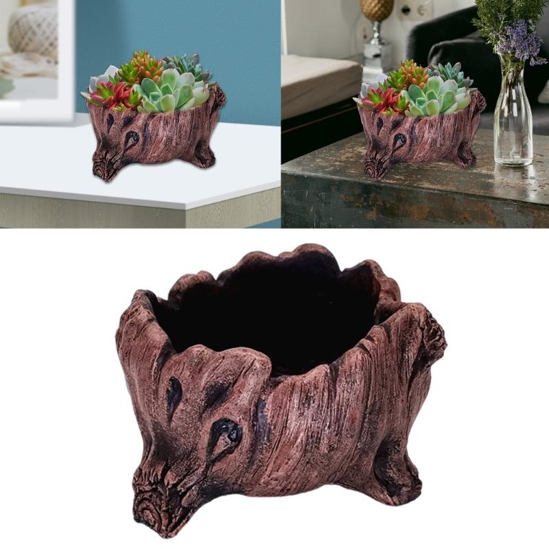 Stylish Cement Tree Root Succulent Pots Cement Tree Root Look Planter Flower Pots for Adding Unique Charm to Interiors