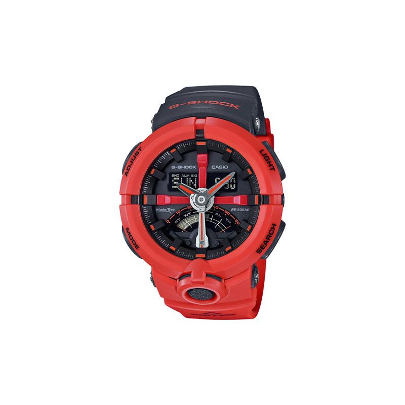 

Casio LCD/pointer dual display series G-SHOCK series Fashion trend contrasting color street cool high-end classic pointer dual display dial GA-500P-4A чёрный