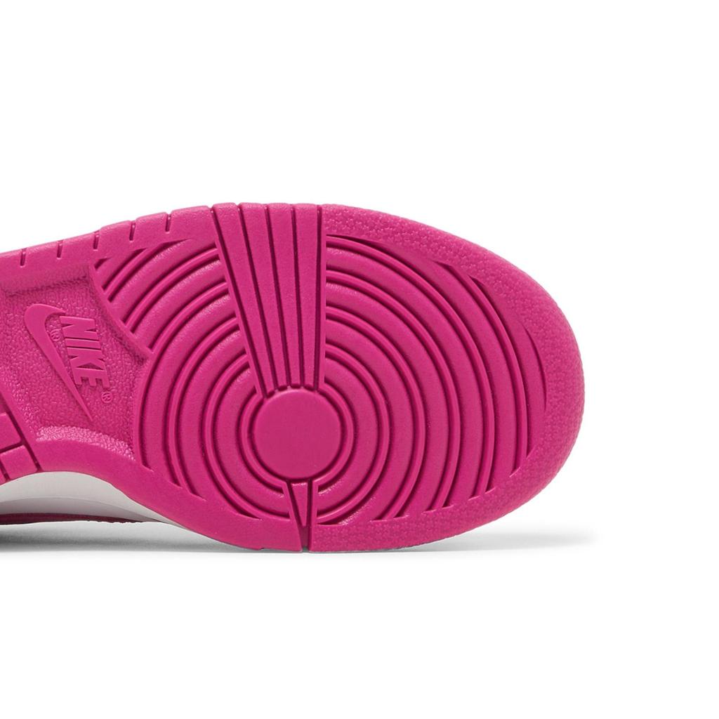 Nike Dunk Low Grade School 'Active Fuchsia' (Unisex) White / Active Fuchsia Kids' Skateboarding Shoes FJ0704 100