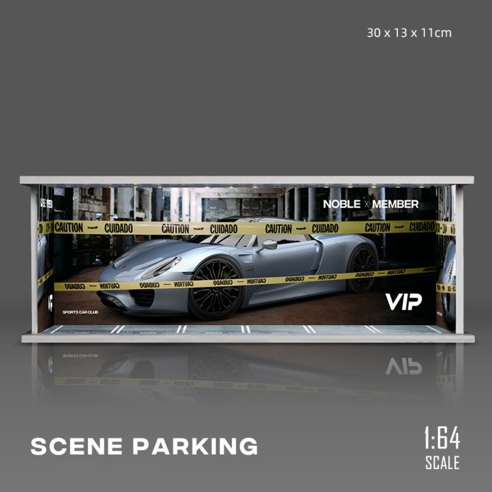Simulation Garage Scene Model With Lights Car Model Display Box Parking Lot Model  Zinc Zinc Alloy Car