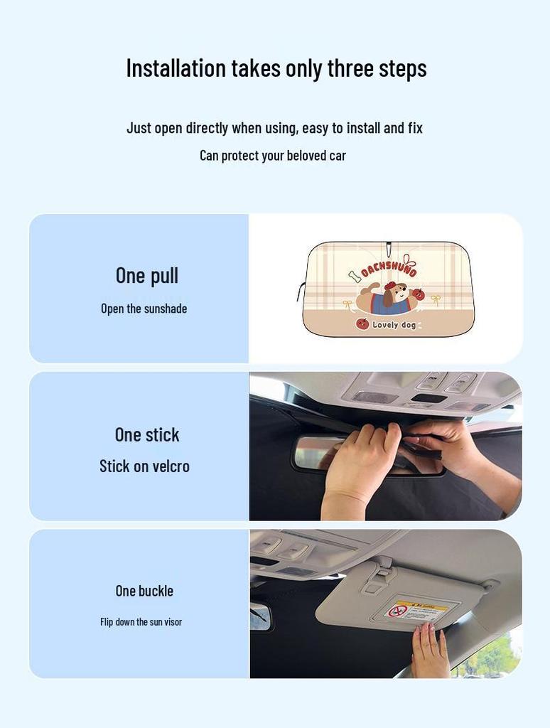 2026 Summer Car Windshield Sun Shade: Small Car Heat Insulation and UV Protection for Front Windshield