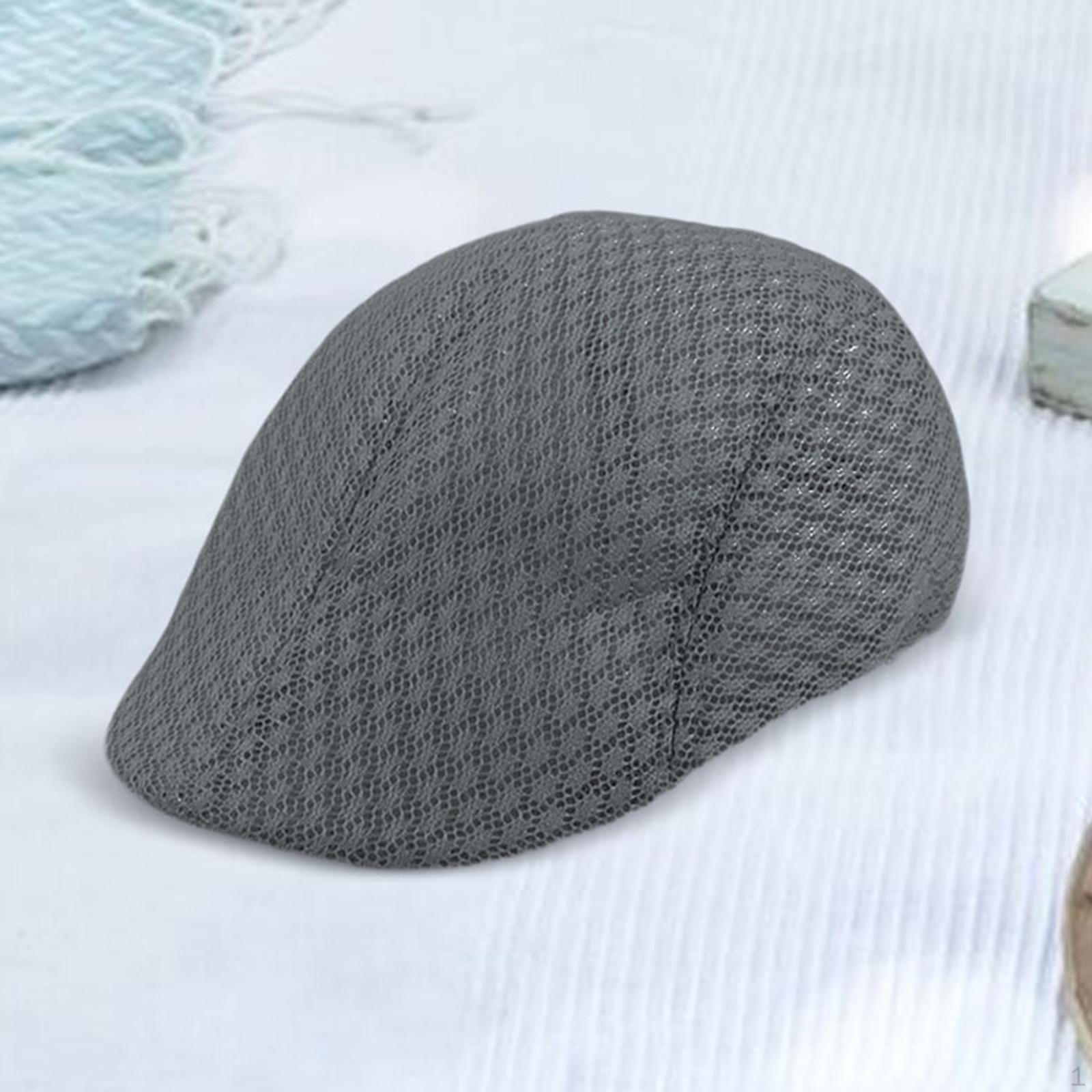 

Классическая сетчатая плоская кепка для мужчин и женщин — идеальный вариант для прогулок на свежем воздухе темно серый