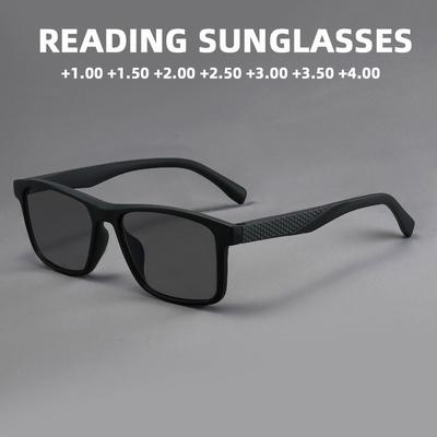 Men Square Frame Reading Sun Glasses Classic Anti UV Protection Presbyopic Eyeglasses Male  New With Diopters +1.00 To +4.00
