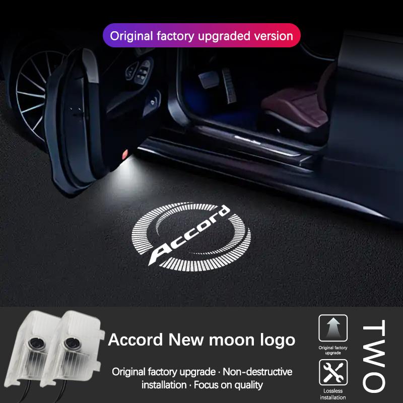 Car HD Projector Lamp LED Auto Door Welcome Light For Honda Accord 9Th 10Th Gen 2014-2022 Accord Accessories