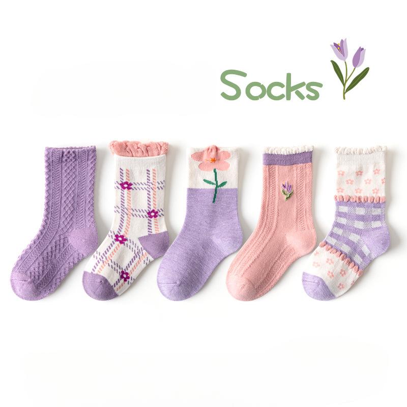 Kid's Socks Girls Socks Sweet Fancy Sock Baby Toddler Spring Autumn Winter Socks Children