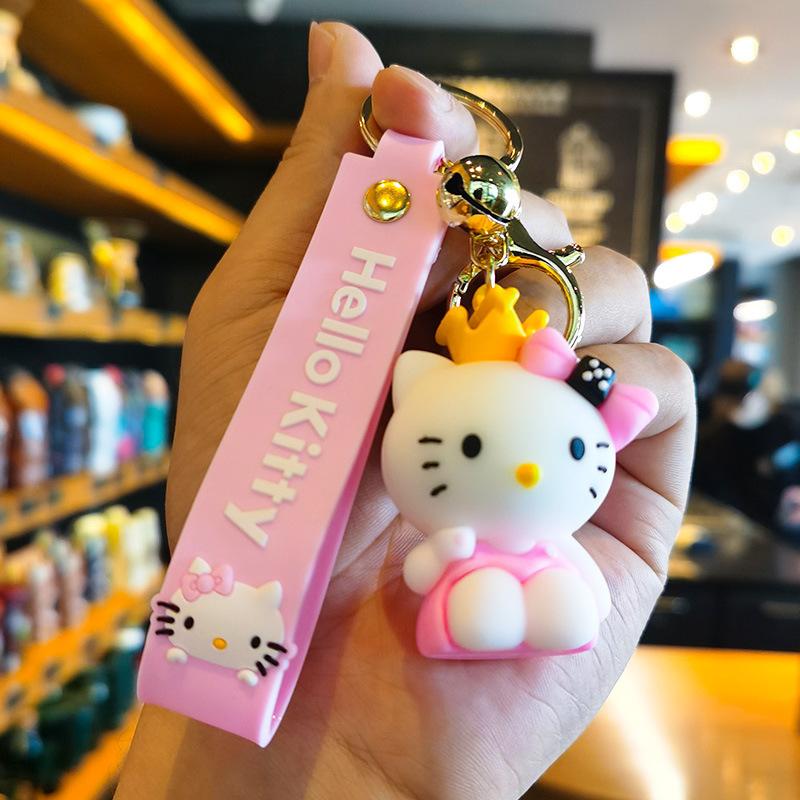 

Cartoon Bowknot Sanrio Keychain Creative Kt Cat Doll Exquisite Qixi Gift Car Key Ring Cute Personalized Gifts Fashion