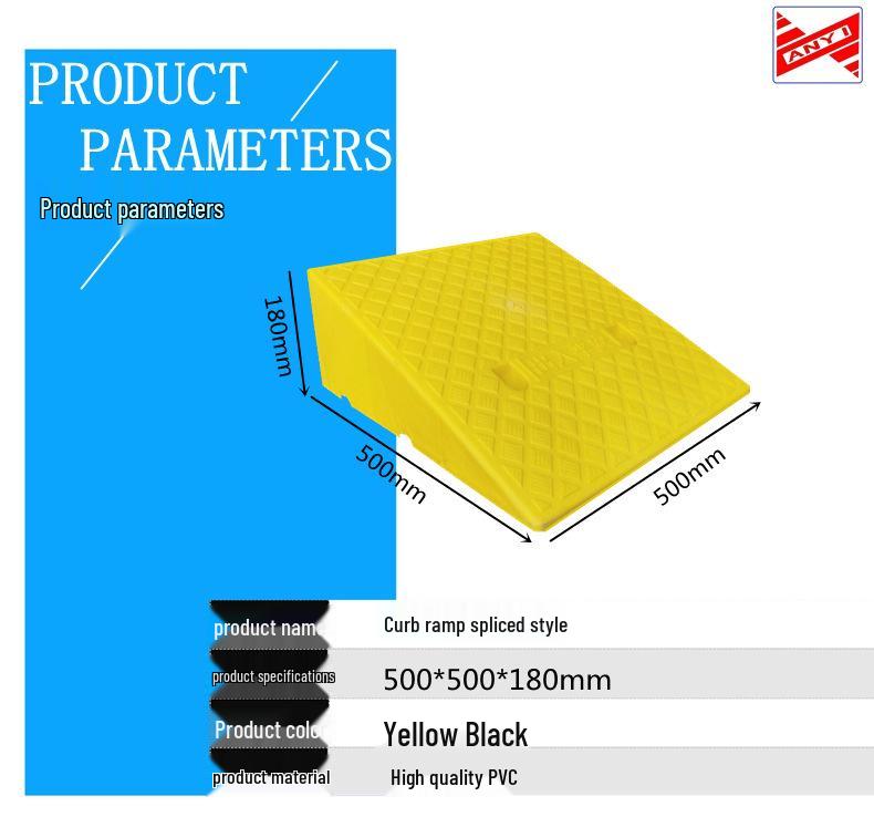 Portable Curb Ramp Triangle Pad for Cars