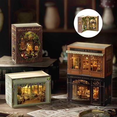 Série DIY Miniatura Casa de Bonecas Cabine DIY Miniatura Casa de Bonecas Kit Com Móveis 1:Casa de bonecas de madeira aberta e fechada em escala 32 criada com cola de 30 ml