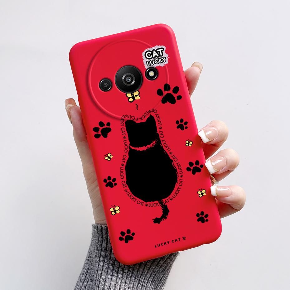 For Funda Redmi A3 Case Redmi A3 2024 Back Cover Stylish Painted Soft Silicone Phone Case for Xiaomi Redmi A3 A 3 RedmiA3 Bumper