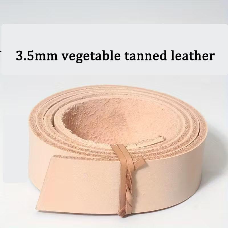 

Original color, natural color, first layer cowhide, vegetable tanned leather, 3.5mm thick stiff leather strap, bag strap, should 1.5x80cm слоновая кость
