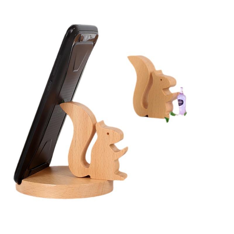 Beech Wood Phone & Tablet Stand: Lazy Person's Desk Ornament & Gift