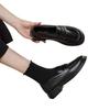 Petites chaussures en cuir britanniques pour femmes printemps mocassins noirs 2025 nouvelles chaussures Doudou chaussures plates à une pédale