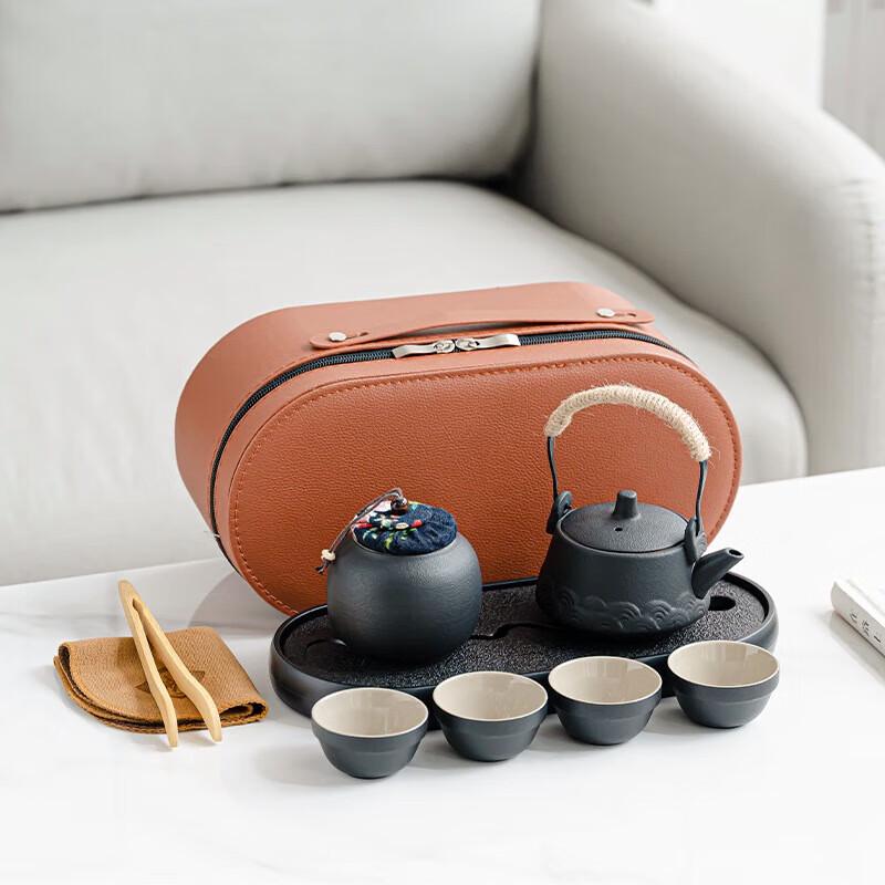 YIXI Portable Ceramic Travel Tea Set