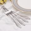 2/3/4/5/6 Pieces Luxury Gold Plated Stainless Steel 304 Dinner Fork Set Table Forks Mirror Polished Dishwasher Safe For Home