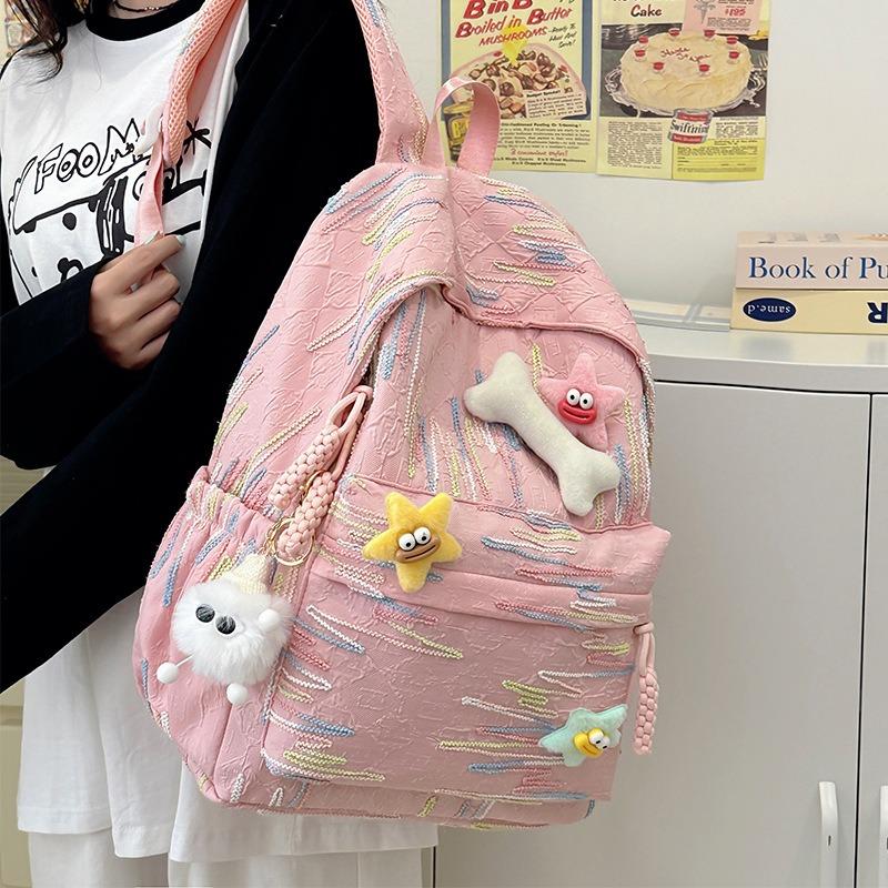 Cute schoolbag junior high school girls high value niche style college students design sense travel shoulders