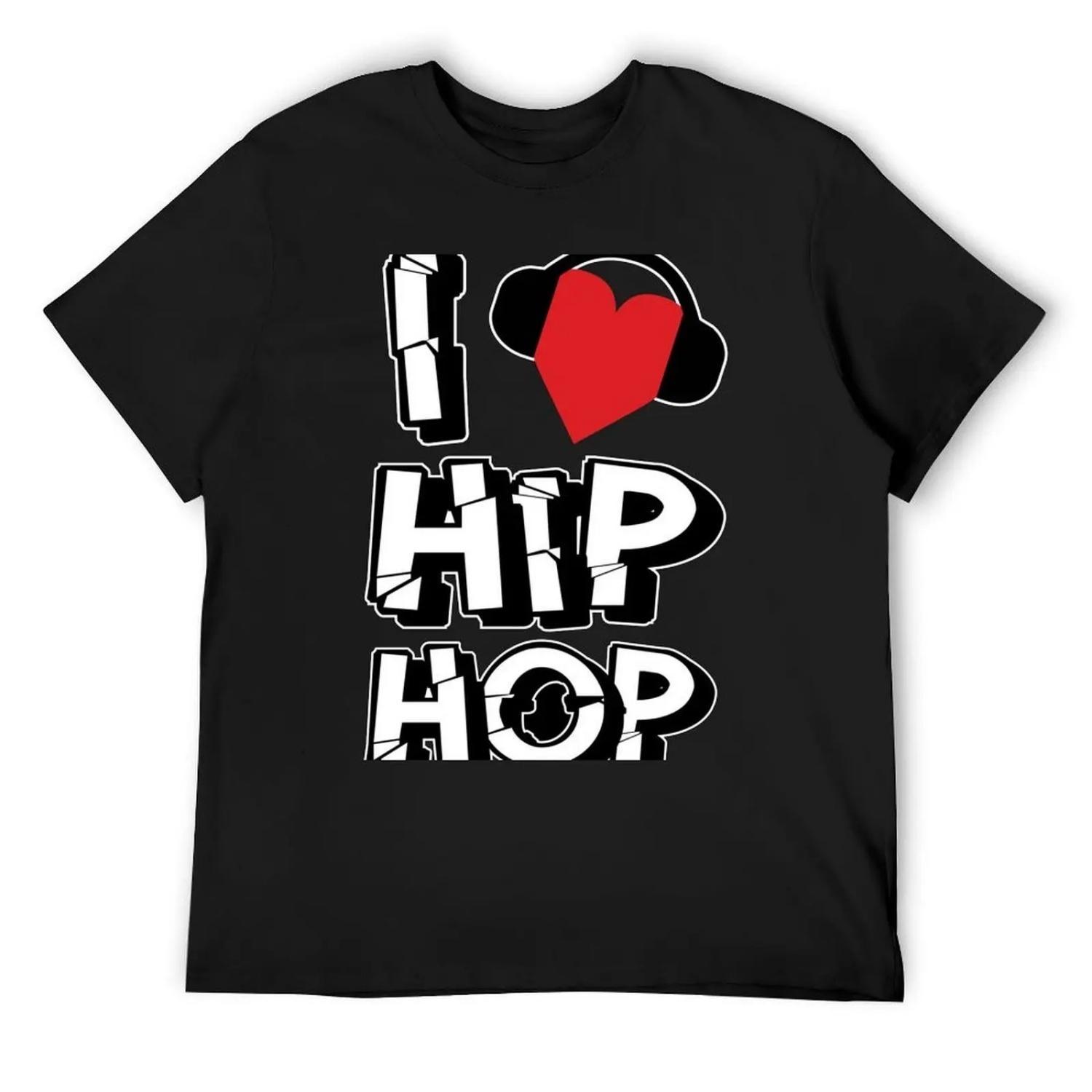I love hip hop T-Shirt vintage t shirts plain Funny t-shirt summer tops t shirts for men cotton S