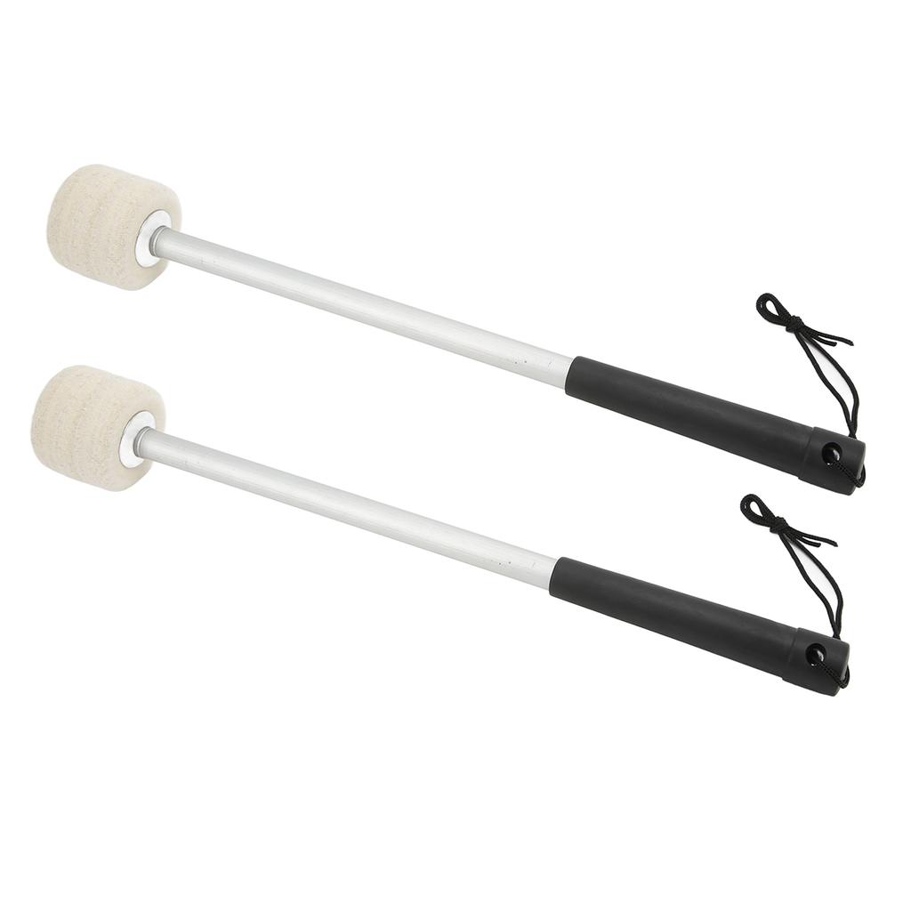 2pcs Percussion Mallets Compact Portable Light Weight Professional Practical Instruments Parts for Bass Drums