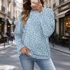 Women's Leopard Print Loose Fit Top, Casual Versatile Shirt for Fall and Winter Everyday Wear