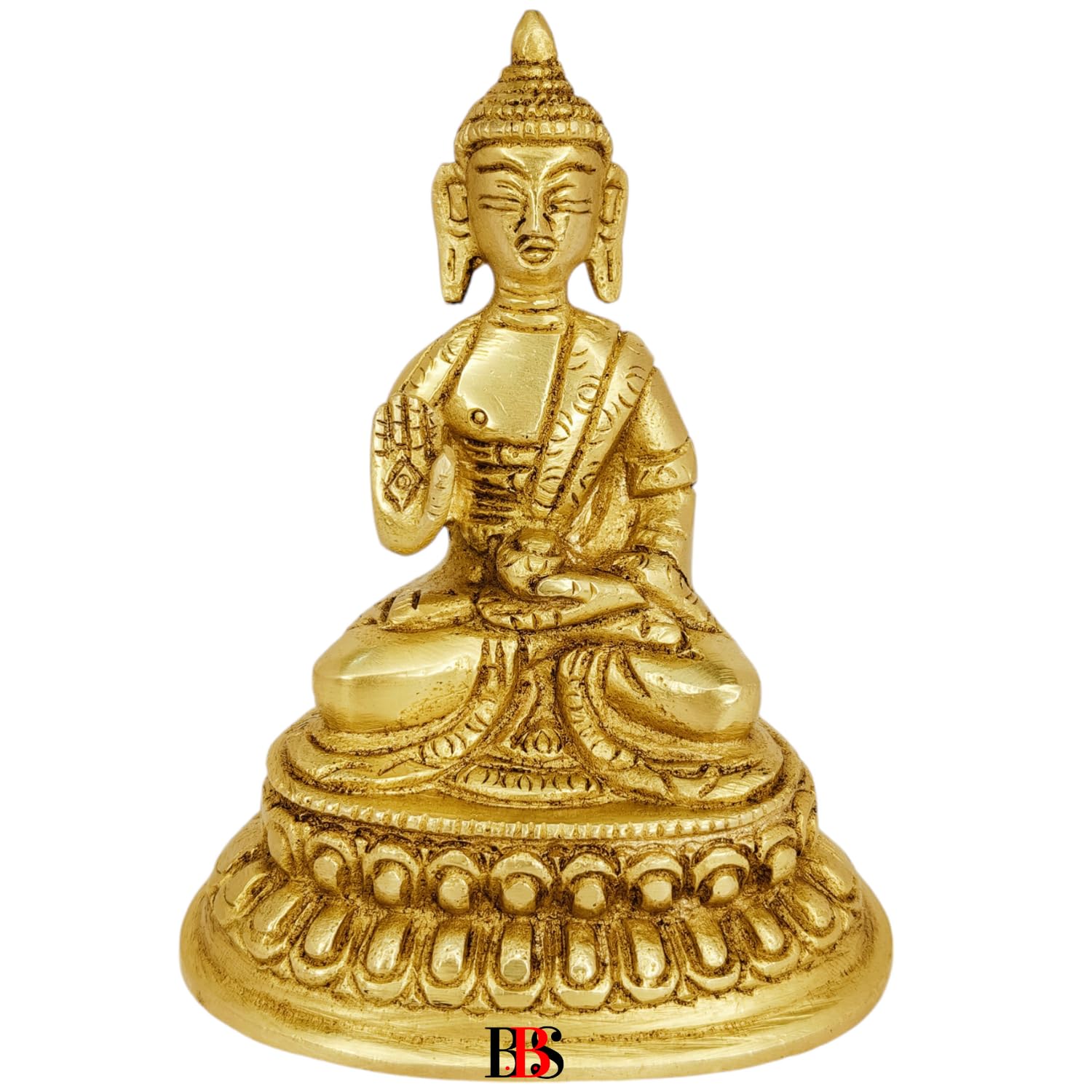 Lord Buddha Statue, Buddha Small Size, Golden Finish, Gautam Buddha Idol, Brass