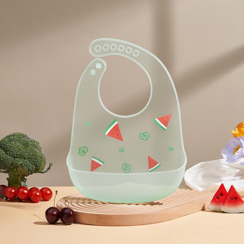 Baby Silicone Bib Waterproof Food Grade Catcher for Infants Toddlers Feeding Easy Clean Soft Adjustable