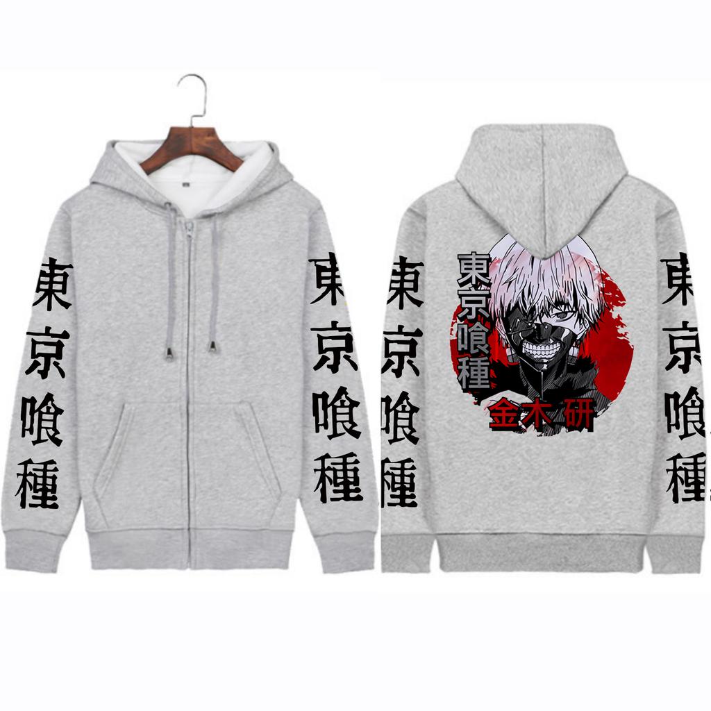 Japan Anime Tokyo Ghoul Hoodies Harajuku Kaneki Ken Head Poster Cartoon Crewneck Fashion Women Loose Patchwork Sweatshirts