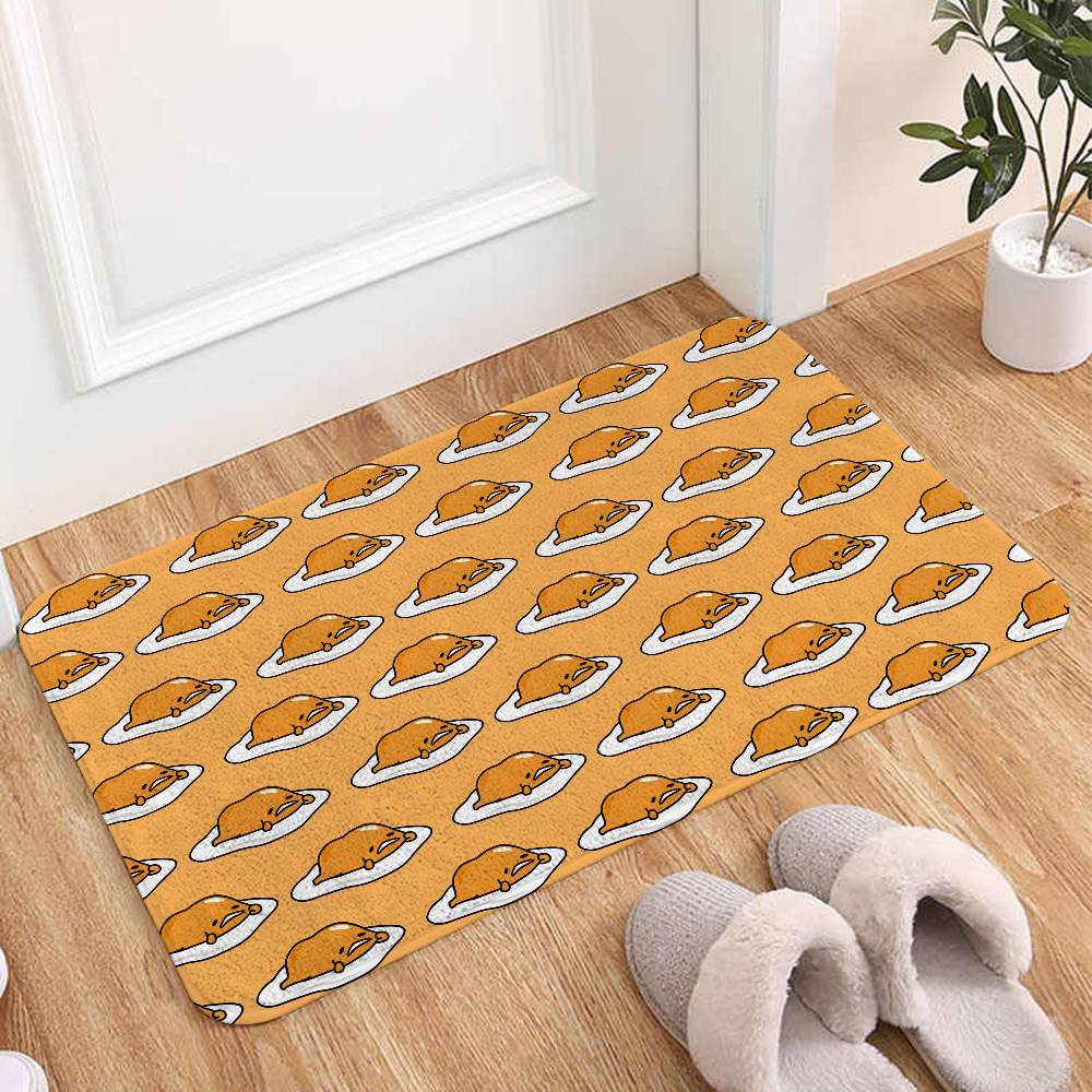Cute Gudetama Floor Mats Home Laundry Rug Carpet For Living Room Decor Lounge Area Anti-slip Foot Mat Entrance Doormat
