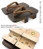 Takeharu Paulownia Wood Made in Size LL Men's Two-Toothed Geta, Japan, Shijira/Blue,