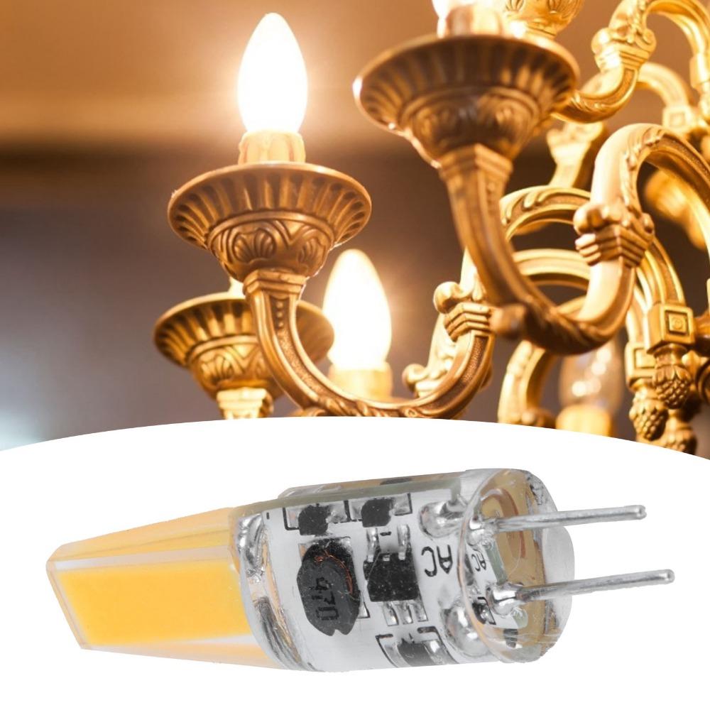 2PCS Warm White 3000K G4 LED Bulb AC/DC12V COB Chip Bulb Dimmable Light Bulb Under Cabinet Lighting