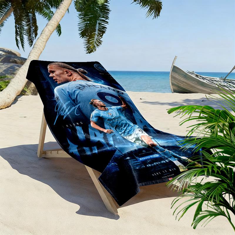 Haaland'S Impact City'S New Star Beach Towel Beach Beach Towel For Vacation Photos Outdoor Pool Towel Seaside Swim Outdoor Picnic Beach Mat