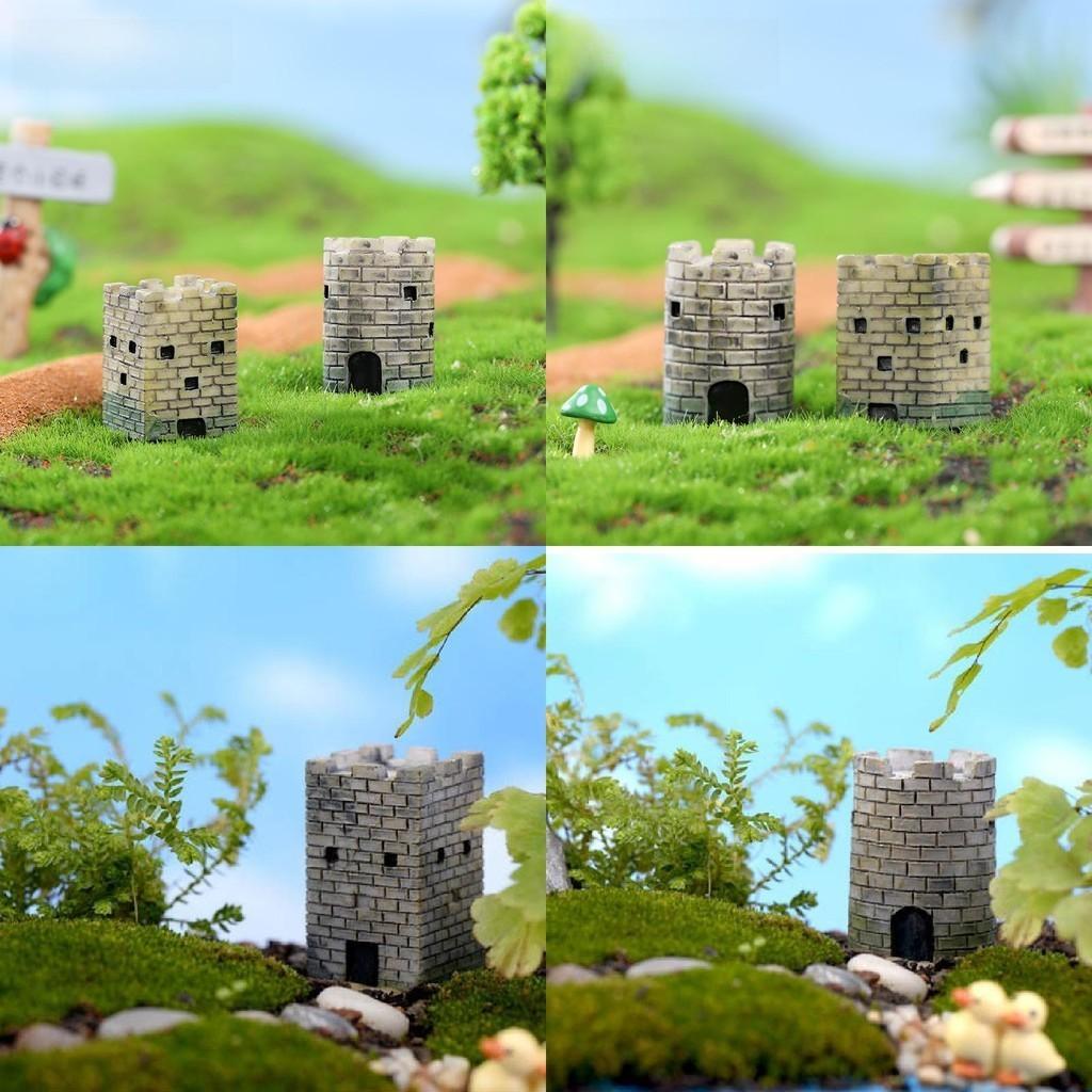 Authentic Resin Castle Wall Gateway Ornament For Aquascaping And Succulent Pots