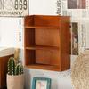 Desktop Retro Wooden Storage & Organization Rack for Journals, Ornaments, Coffee Cups, and Perfume.