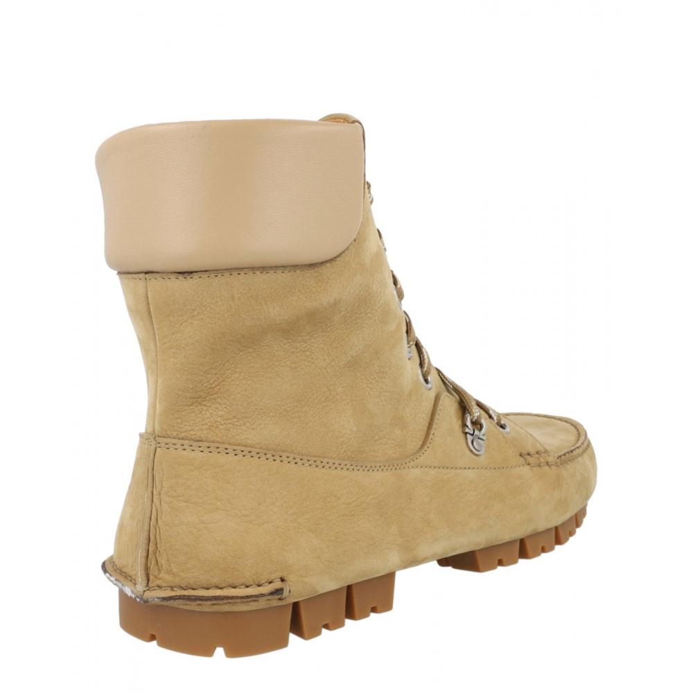 Salvatore Ferragamo Grifo Hiking Boots Cashew