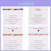Lucky Hand String Bracelets With Heart Paper Card For Travel Gift