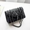 Women's Bag 20 New Embroidered Letter Trademark Fringed Chain Square Bag Fashion Trend Mobile Phone Bag