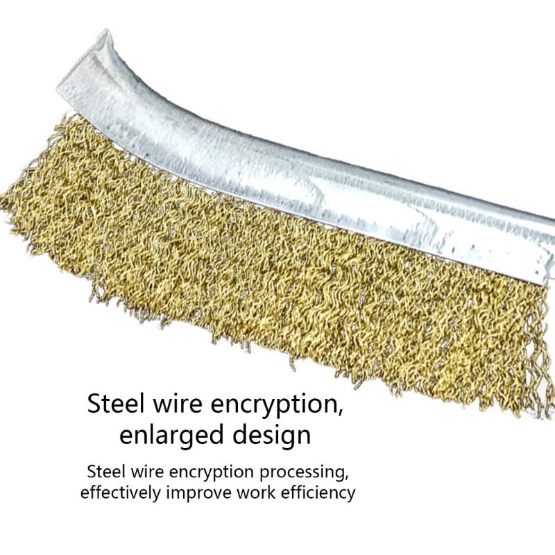 Wire Brush Set,2Pcs Stainless Steel Wire Brushes for Cleaning Metal Rust Dirt with Ergonomic Handle Grip