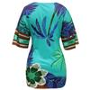 Women Boho Dress Short Sleeve Floral Printed Round Neck  Casual Dress