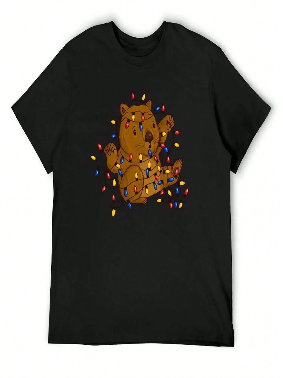 Christmas Wombats T-Shirt Hippie Clothes Cute Clothes Blacks T-Shirts Man T Shirt unisex S разноцветный
