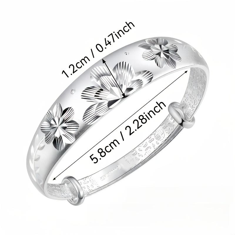 Foot silver S999Pure silver bracelet for women, adjustable sliding bracelet, mother s style, can be freely adjusted in size, a gift for mother s Miss